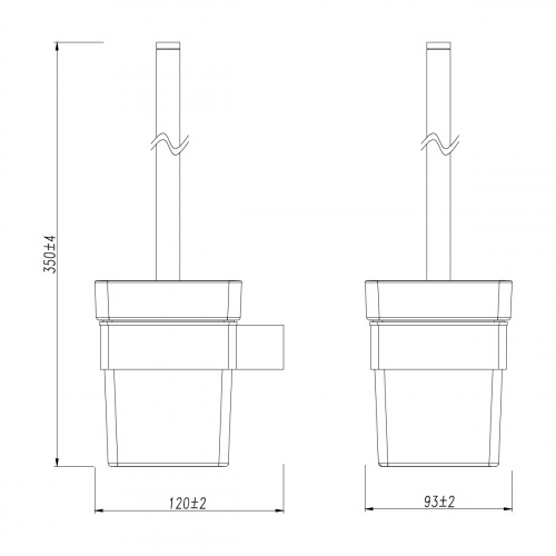 картинка Ёршик для унитаза Lemark SMOOTH LINE с держателем, графит (9766021) от магазина Сантехстрой