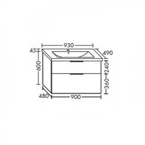 картинка Комплект мебели BURGBAD seyq093f2009c001*1 Белый от магазина Сантехстрой