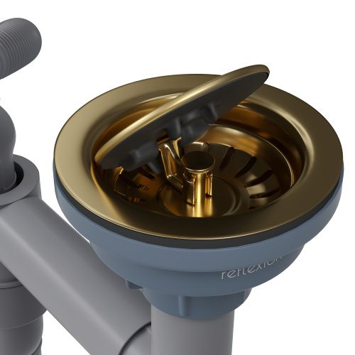 картинка Кухонная мойка Reflexion Iseo RX2260GD брашированное золото от магазина Сантехстрой