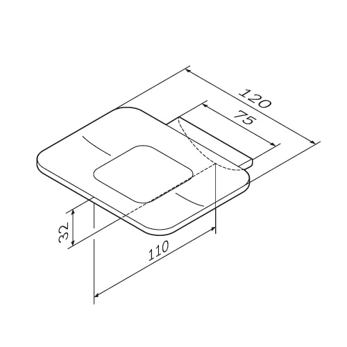 картинка A50A34222 Inspire V2.0, Стеклянная мыльница с настенным держателем, черный, шт от магазина Сантехстрой