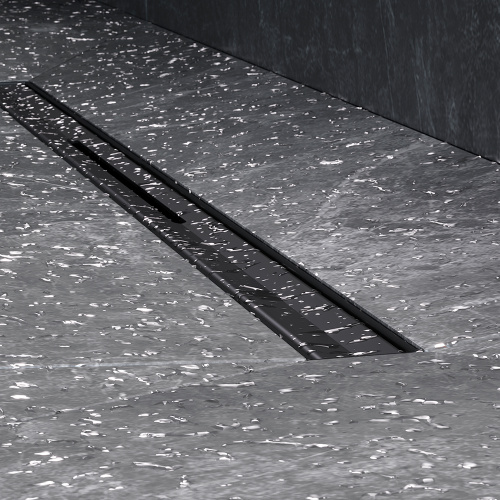 картинка W01SC-S11-060-05BM MasterFlow Трап для душа линейный универс затвор Slim line 60см цвет черн мат от магазина Сантехстрой