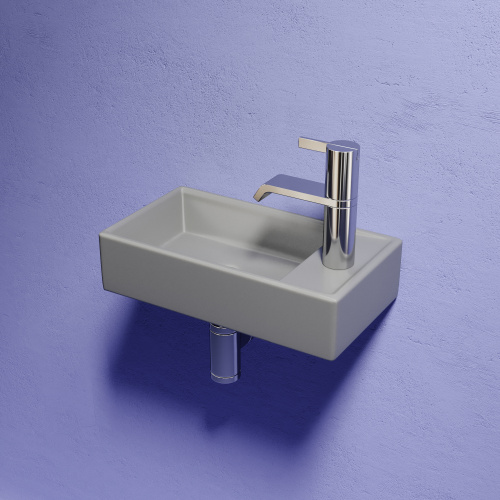 картинка CN6051LMH Умывальник подвесной прямоугольный (чаша слева, отверстие под смеситель справа) цвет антра от магазина Сантехстрой