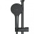 картинка F0190022 Gem душ.комплект: ручн.душ 1 ф-ция d 110 мм, штанга 700, шланг 1 750 мм, черный, шт. от магазина Сантехстрой