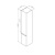 картинка M85ACHR0306BM X-Joy, шкаф-колонна, подвесной, правый, 30 см, цвет: черный матовый от магазина Сантехстрой