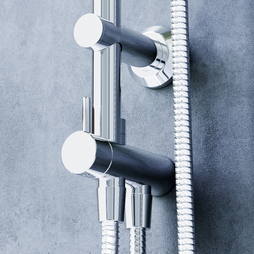 картинка D0712000 Norma душевая система  с квадратными лейками, хром от магазина Сантехстрой