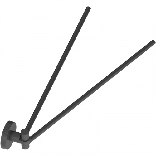 картинка Полотенцедержатель Cezares Relax RELAX-THD-S-NOP двойной поворотный Черный матовый от магазина Сантехстрой