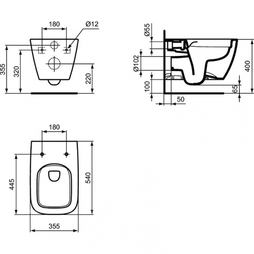картинка Унитаз Ideal Standard t461401 Белый от магазина Сантехстрой