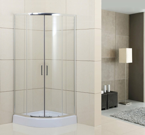 картинка Душевой уголок BelBagno Uno 85х85 UNO-195-R-2-85-C-Cr профиль Хром стекло прозрачное от магазина Сантехстрой