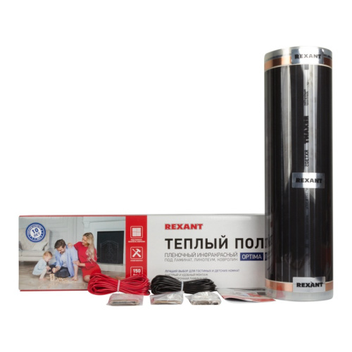 картинка Пленочный теплый пол REXANT Optima 150, площадь 1 м²,  0.5х2 м,  150 Вт от магазина Сантехстрой