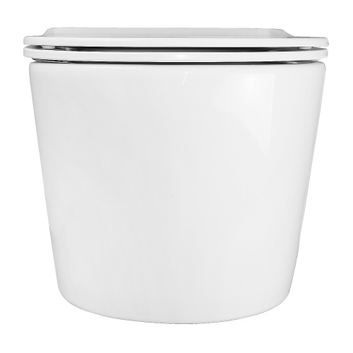 картинка Унитаз подвесной Azario Ollin 360х535х371 безободковый, слив "Торнадо", с быстросъемным сиденьем микролифт (AZ-0513R) от магазина Сантехстрой