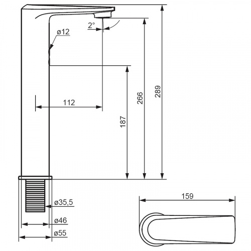 картинка 770280000 Jupiter, cенсорный смеситель для умывальника, высокий, хром от магазина Сантехстрой