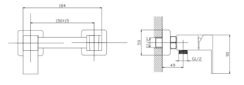 фото смеситель для биде d-lin d180202 хром