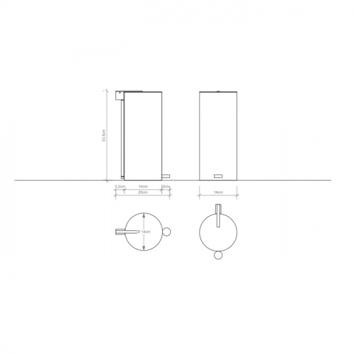 картинка DECOR WALTHER Bin 3 Ведро 14.5xh33.5см, с педалью и крышкой, цвет: белый матовый от магазина Сантехстрой
