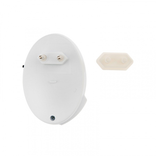 картинка Беспроводной дверной звонок в розетку 38 мелодии 100м кнопка IP44 (белый/синий) REXANT RX-6 от магазина Сантехстрой