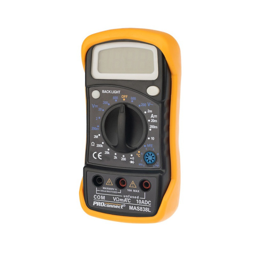 картинка Портативный мультиметр MAS838L (DT858L) PROconnect от магазина Сантехстрой