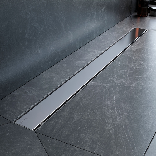 картинка W02SC-U11-090-04SB PrimeFlow Трап для душа линейный универс затвор Tile 90см цвет сталь мат от магазина Сантехстрой