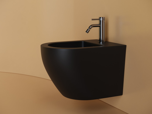 картинка CN11002MB Подвесное биде Uno, 1 отверстие под смеситель, с крепежом для полностью скрытого монтажа, от магазина Сантехстрой