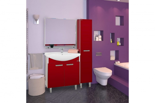 картинка Зеркало Misty Джулия - 85 с полочкой 12 мм красное Л-Джу03085-0410 от магазина Сантехстрой