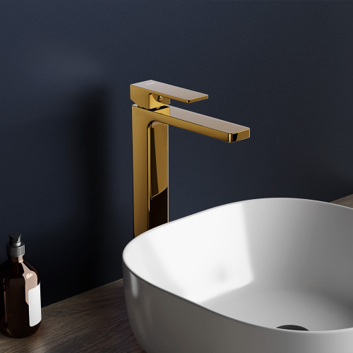 картинка 530250600 Gala, смеситель для раковины высокий, золото от магазина Сантехстрой