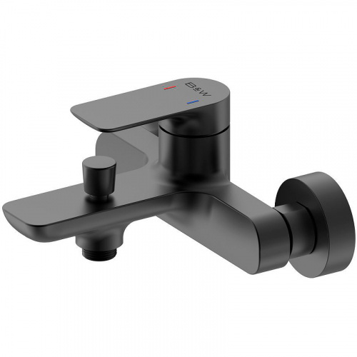 фото смеситель для ванны black&white universe uk8303b 8303buk черный матовый