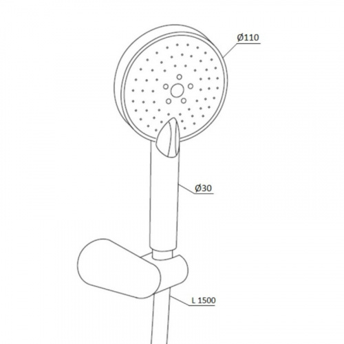 картинка 918110000 Origin One 2.0, душевой набор: лейка, настенный держатель,шлан, шт от магазина Сантехстрой