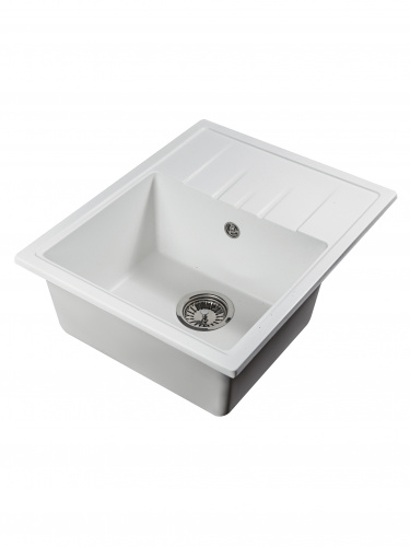 картинка Кухонная мойка c крылом 570х460мм Reflexion Plato RX1457WH, белый от магазина Сантехстрой