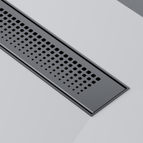 картинка W02SC-P11-050-01BM PrimeFlow Трап для душа линейный универс затвор Cut Gradient 50см цвет черн мат от магазина Сантехстрой