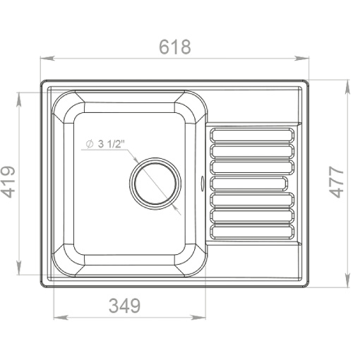 картинка Кухонная мойка GranFest Quarz GF-Z13 Белая от магазина Сантехстрой