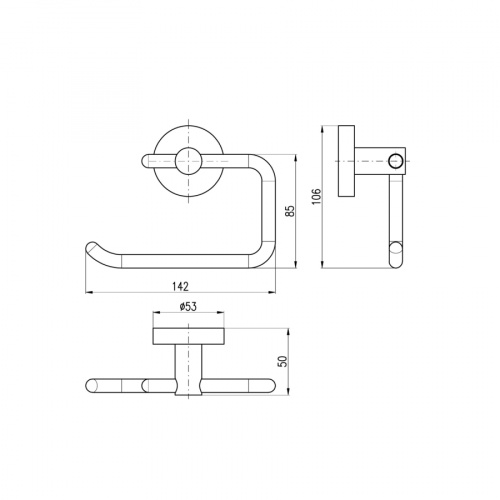 картинка COA0401SM Настенный держатель туалетной бумаги 142 мм. (открытый), ЦВЕТ БРОНЗА от магазина Сантехстрой