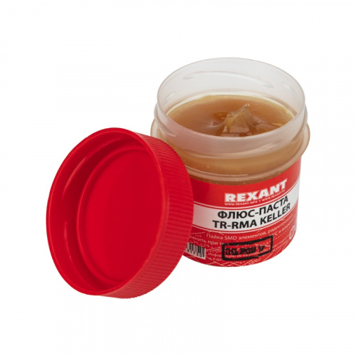 картинка Флюс для пайки REXANT,  паста TR-RMA KELLER,  20 мл,  банка от магазина Сантехстрой
