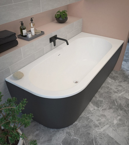 картинка Акриловая ванна Cezares Slim 179x79 R SLIM CORNER-180-80-60-R-NERO-SET без гидромассажа от магазина Сантехстрой