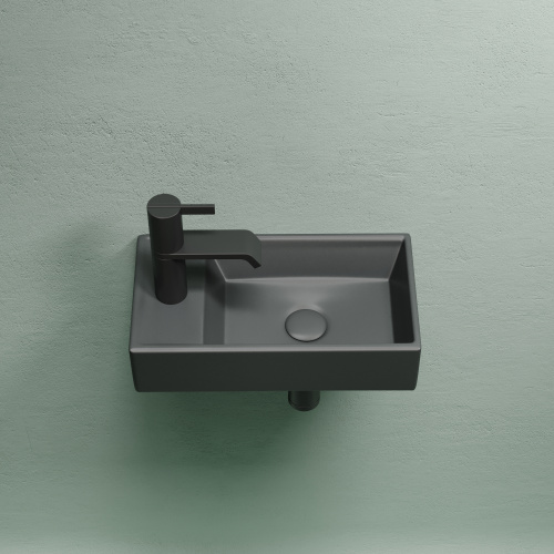 картинка CN6051RMDH Умывальник подвесной прямоугольный (чаша справа, отверстие под смеситель слева) цвет темн от магазина Сантехстрой