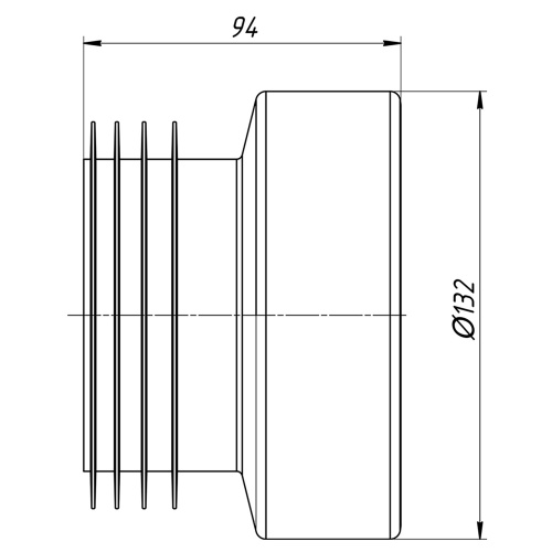 картинка Манжета прямая Ани Пласт 110 мм (W0210) от магазина Сантехстрой