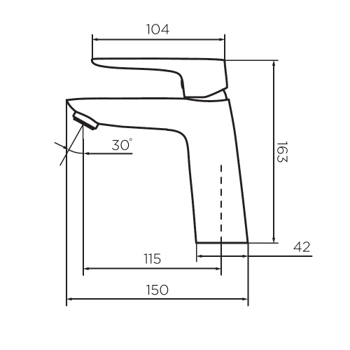 картинка D40102100 Prime new cмеситель для умывальника от магазина Сантехстрой