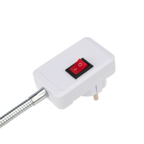 картинка Переходник-светильник для крепления в штепсельной сетевой розетке переходник цокольный гибкий 220В-Е27 150 мм с выключателем REXANT от магазина Сантехстрой