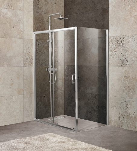 картинка Душевой уголок BelBagno Unique 115x80 UNIQUE-AH-1-100/115-80-C-Cr профиль Хром стекло прозрачное от магазина Сантехстрой