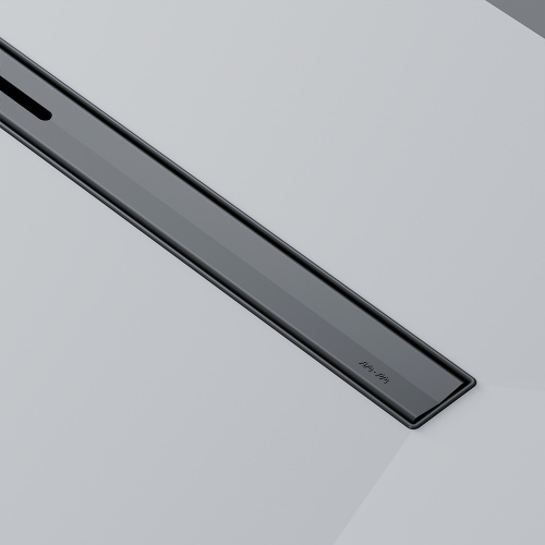 картинка W01SC-S11-080-05BM MasterFlow Трап для душа линейный универс затвор Slim line 80см цвет черн мат от магазина Сантехстрой