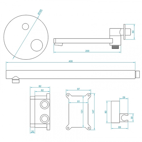 картинка Душевая система RGW Shower Panels SP-55G 51140855-06 Золото от магазина Сантехстрой