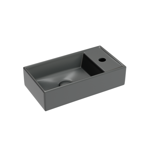 картинка CN6051LMDH Умывальник подвесной прямоугольный (чаша слева, отверстие под смеситель справа) цвет темн от магазина Сантехстрой