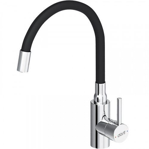 картинка D3007622 Logic кухонный смеситель с гибким изливом, черный от магазина Сантехстрой