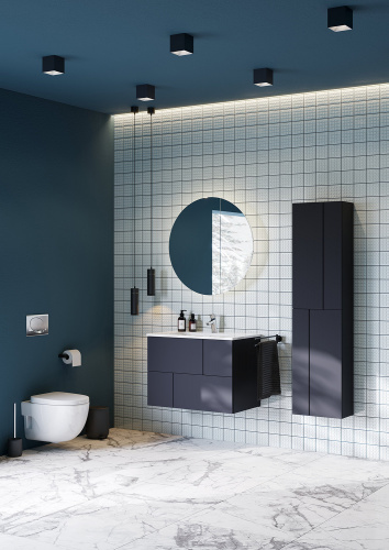 картинка Пенал подвесной Roca Luna 1600 универсальный, push-to-open открытие створок, синий матовый (Z.RU93.0.776.9) от магазина Сантехстрой