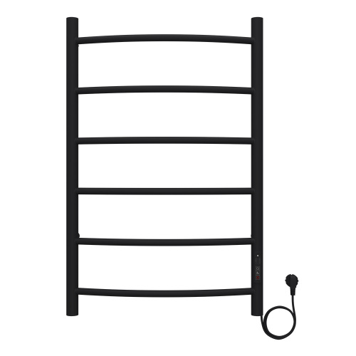 картинка Полотенцесушитель электрический AZARIO VERONA 500/800 6 секций, диммер справа, черный (AZ04858B) от магазина Сантехстрой