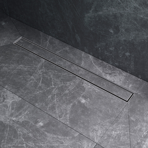 картинка W01SC-U11-070-04SB MasterFlow Трап для душа линейный универс затвор Tile 70см цвет сталь мат от магазина Сантехстрой