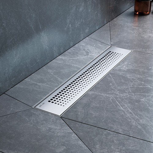 картинка W02SC-P11-040-01SB PrimeFlow Трап для душа линейный универс затвор Cut Gradient 40см цвет сталь мат от магазина Сантехстрой