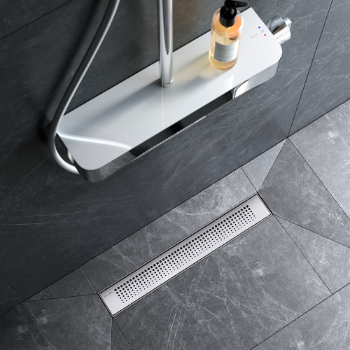 картинка W02SC-P11-050-01SB PrimeFlow Трап для душа линейный универс затвор Cut Gradient 50см цвет сталь мат от магазина Сантехстрой