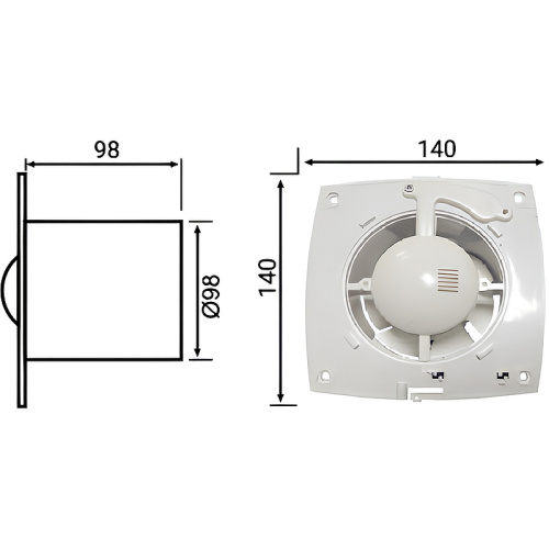 картинка Вытяжной вентилятор Pestan Bettoserb 110152 Белый от магазина Сантехстрой