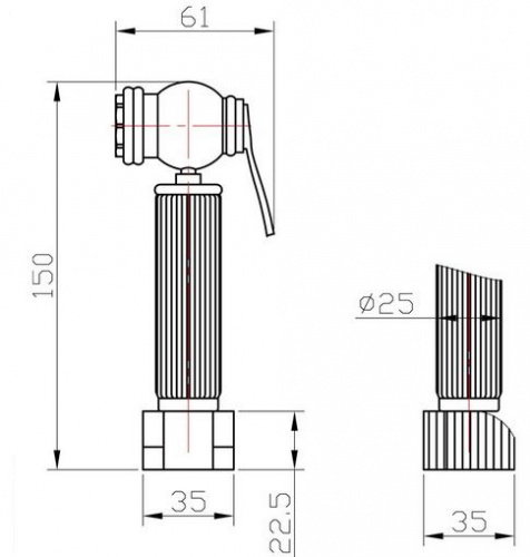 картинка Комплект для биде AZR P007 BRONZE от магазина Сантехстрой