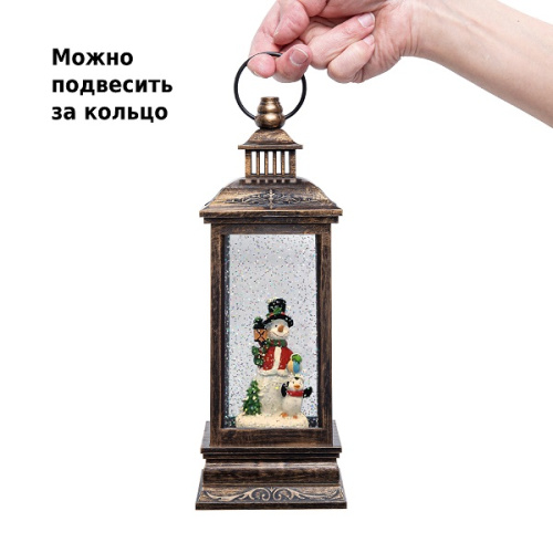 картинка Новогодний фонарь Winter Glade Снеговики F209-2 от магазина Сантехстрой