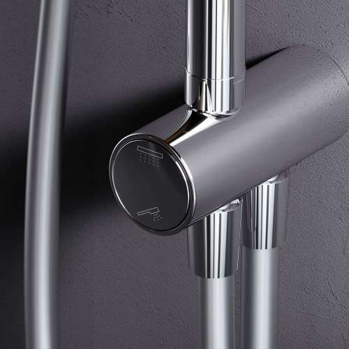 картинка F0790000 Gem душ.система, набор: верхн.душ d 220 мм, ручн.душ 1 ф-ция d 110 мм, переключатель, хром, от магазина Сантехстрой