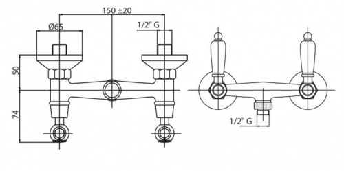 фото смеситель cezares first first-d-01-m для душа , шланг 150 см